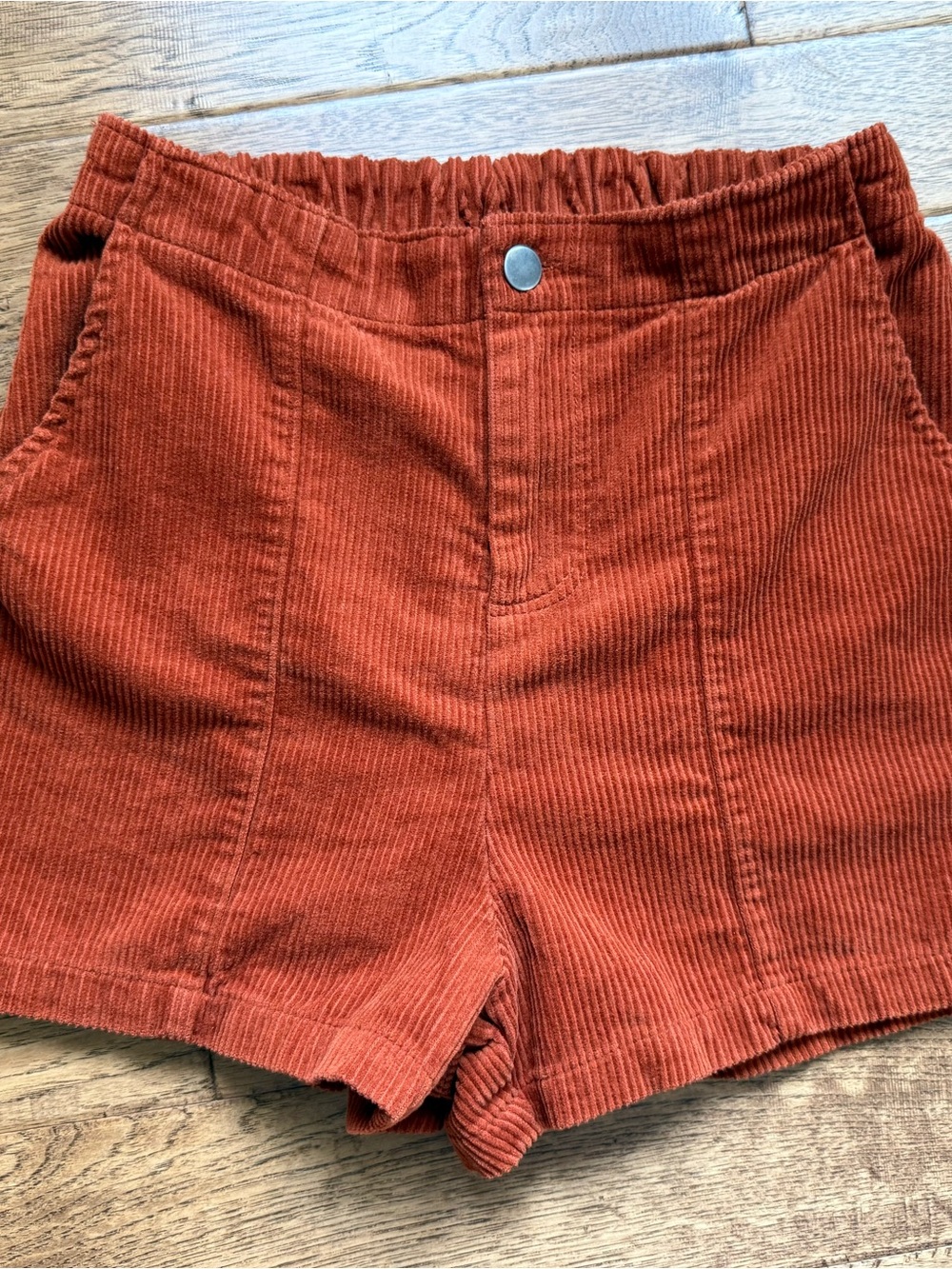 wild fable Rust Corduroy High-Waist Shorts Size Small - Picture 2 of 4